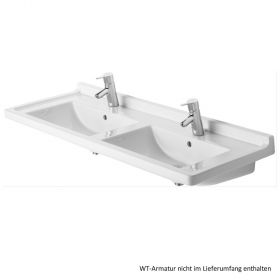 Duravit Starck 3 Doppel-Waschtisch 1300 x 485 mm weiss, 0332130000