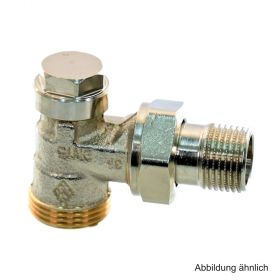 HEIMEIER Verschraubung Regulux Eckform,DN20 (3/4"),Rotguss vernickelt,035103000