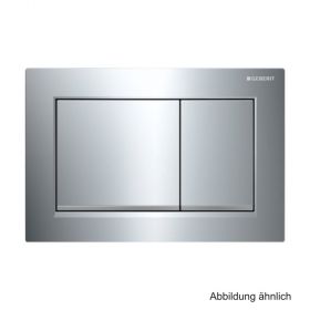 Geberit Betätigungsplatte Omega30 f. 2-Mengen-Spülung,"hgl.chrom/sgl.",115080KH1
