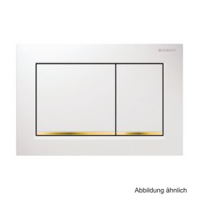 Geberit Betätigungsplatte Omega30 f. 2-Mengen-Spülung,"weiß/vergoldet",115080KK1