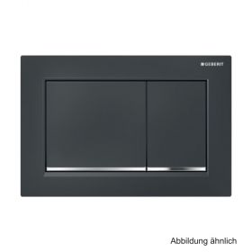 Geberit Betätigungsplatte Omega30, 2-Mengen-Spülung, "schwarz/chrom", 115080KM1