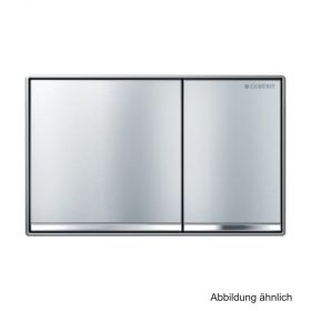 Geberit Betätigungsplatte Omega60,2-Mengen-Spülung,"Chrom gebürstet",115081GH1