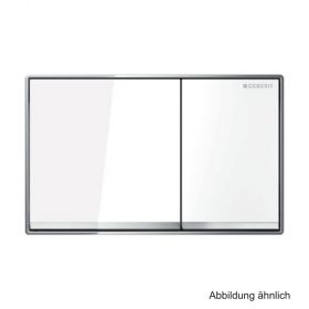 Geberit Betätigungsplatte Omega60 f. 2-Mengen-Spülung,Farbe: Glas weiß,115081SI1