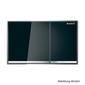 Geberit Betätigungsplatte Omega60 f. 2-Mengen-Spülung, Glas schwarz,115081SJ1