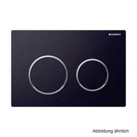Geberit Betätigungsplatte Omega20, 2-Mengen-Spülung, "schwarz/chrom", 115085KM1