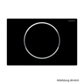 Geberit Betätigungsplatte Sigma10, 1-Mengen-Spülung, "schwarz/chrom", 115758KM5