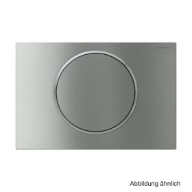 Geberit Betätigungsplatte Sigma10, für Spül-Stopp-Spülung, Farbe: Edelstahl gebürstet/ poliert/ gebürstet, 115758SN5