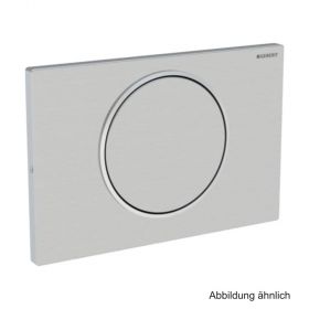 Geberit Betätigungsplatte Sigma10, für Spül-Stopp-Spülung, verschraubbar, Farbe: Edelstahl gebürstet/ poliert/ gebürstet, 115787SN5