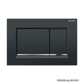 Geberit Betätigungsplatte Sigma30,2-Mengen-Spülung,"schwarz/chrom",115883KM1