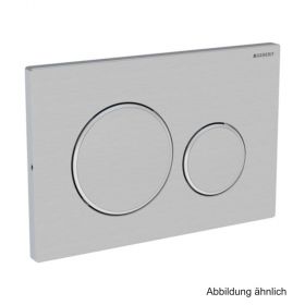 Geberit Betätigungsplatte Sigma20 Edelstahl für 2-Mengen-Spülung, verschraubbar, Farbe: Edelstahl gebürstet/ poliert/ gebürst, 115889SN1