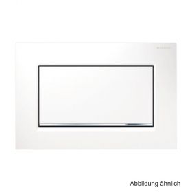 Geberit Betätigungsplatte Sigma30, für Spül-Stopp-Spülung, verschraubbar, Farbe: weiß/ hochglanz-chrom/ weiß,115893KJ1