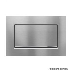 Geberit Betätigungsplatte Sigma30, für Spül-Stopp-Spülung, verschraubbar, Farbe: chrom gebürstet/ hochglanz-chrom/ chrom gebürstet, 115893KX1