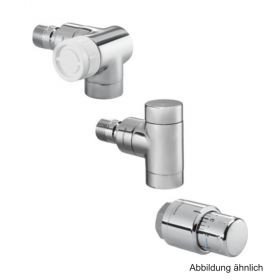 Oventrop Anschluss-Set "Baureihe E/Uni SH"DN15,Winkel-Eck rechts,verchr.,1164452