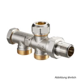 Oventrop Zweirohr-Anschlussstück Duo mit Absperrg., M24 x 1,5 AG, 1182651