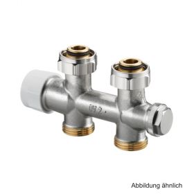 Oventrop Anschlussarm. Multiblock T, 3/4" ÜM x 3/4" AG, Durchgang, 1184013