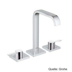 GROHE Allure 3-Loch-WT-Batterie m. Hebelgriffen & Ablaufgarnitur,chrom 20188000