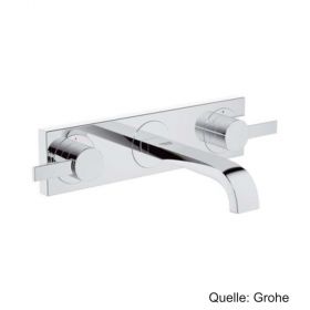 GROHE Allure 3-Loch WT-Batterie Fertigmontageset,172mm Ausl.&Hebelgriffen,chrom