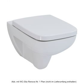 Geberit Wand-Tiefspül-WC Renova Plan, ohne Spülrand, weiß,KeraTect