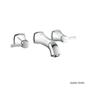 GROHE GRANDERA 3-Loch Waschtischbatterie,Wandmontage,Ausl. 177mm,chrom 20414000