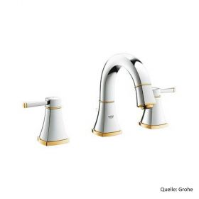 GROHE GRANDERA 3-Loch Waschtischbatterie, DN15, 1 1/4", chrom/gold 20417IG0