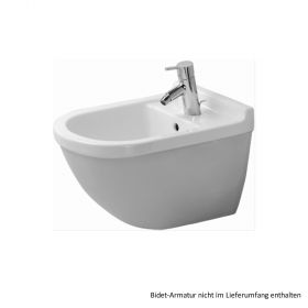 Duravit Starck 3 Wand-Bidet 360x540mm, Durafix: unsichtbare Befestigung, weiß