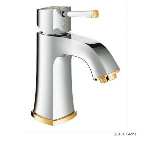 GROHE GRANDERA Waschtischbatterie, Einlochmontage, glatter Körper, chrom/gold