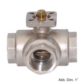 3-Wege Kugelhahn, L-Bohrung 3/8"