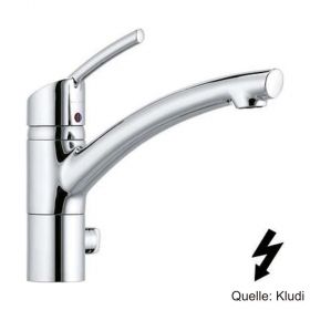 KLUDI TRENDO Spültisch-Multi-Einhandmischer DN 10 für drucklose Speicher mit Geräteanschl. verchromt, 335770575
