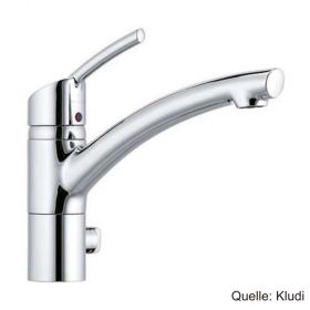 KLUDI TRENDO Spültisch-Multi-Bajonett-Einhandmischer DN 10 mit schwenkbarem Auslauf verchromt, 335790575