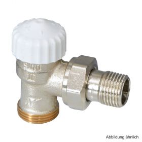 HEIMEIER Thermostat-Ventilunterteil V-exact II,Eck,DN15 (1/2"),AG 3/4,371902000