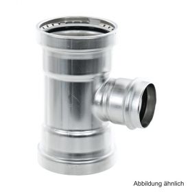 Viega Sanpress Inox XL-T-Stück, Modell 2318XL, 76,1-76,1-76,1 mm