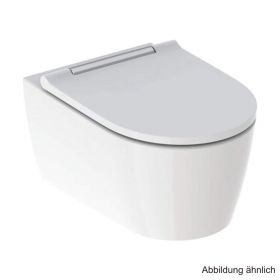 Geberit Wand-Tiefspül-WC One inkl. WC-Sitz Abdeckung hochglanz-verchromt, KeraTect, 500202011
