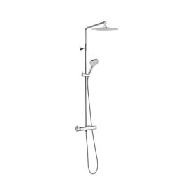 Damxia Silhouet Thermostat Duschsystem mit integr. Umstellung, „Silber“,5795430