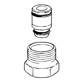Geberit Mepla Direktverschraubung, Typ Heimeier, 16 mm x 1/2"