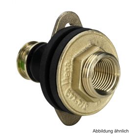 Viega Raxofix Wanddurchführung aus Rotguss, Modell 5332.31, gerade, 16 mm x 1/2" IG x 3/4" G x 30 mm