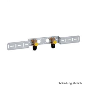 Geberit PushFit Anschlusswinkel 90° vormontiert zweifach, 20mm x Rp 1/2",Messing