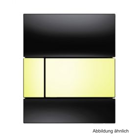 TECE Urinal Betätigungsplatte TECEsquare Glas schwarz, Taste gold