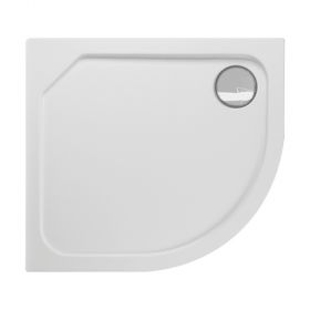 Viertelkreisduschwanne Asta R 90x100x2,5 cm R 55 links, weiß