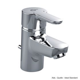 Ideal Standard Connect Blue Piccolo Einhebel-Waschtischarmatur DN 15 mit Ablaufgarnitur, verchromt, B0669AA