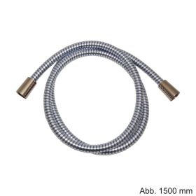 Brauseschlauch,hochelastisch, 1/2"x 1/2"x 1500mm,verdrehsicher,chrom/edelmessing