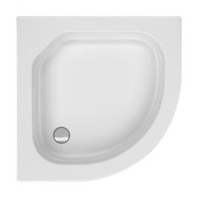 Viertelkreisduschwanne Cola R 80x80x13 cm R 50, edelweiß matt