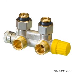 Danfoss Universalanschlussarmatur VHS-UN, Eck-Ausführg.,R 1/2", G 3/4", 013G4741