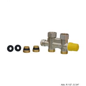 Danfoss Universalanschlussarmatur VHS-UN,Durchgang, R 1/2", G 3/4", 013G4742