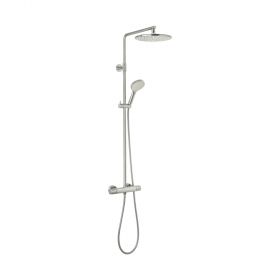 Damxia Silhouet Thermostat Duschsystem mit integr. Umstellung, „Stahl“,5795446
