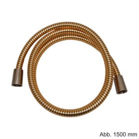 Brauseschlauch hochelastisch, 1/2"x 1/2"x 1500mm, verdrehsicher, edelmessing
