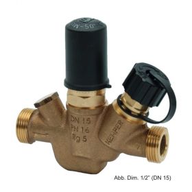 Kemper Weser 'Multi-Therm' automat. Zirkulations-Regulierv.DN 25, Verschr.-Anschl. AG 1 1/4", 30-50°C, 1400G025