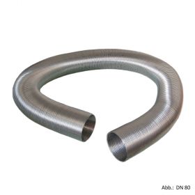 flexibles Aluminiumrohr gestaucht DN 50 ausziehbar auf ca.5m 2-lagig
