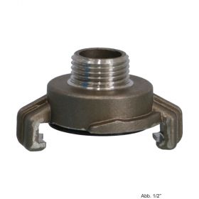 Edelstahl 316 Schnellkupplung mit Außengewinde 1 1/2", Knaggenabstand 40 mm