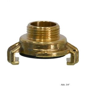 Messing Schnellkupplung mit Außengewinde 1 1/4", Knaggenabstand 40 mm