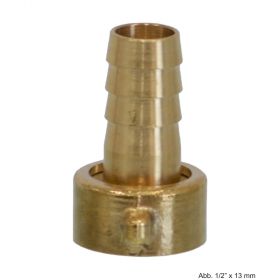 Messing 2/3 Schlauchverschraubung,flachd., ÜWM IG x Schlauchtülle, 2" x 50mm